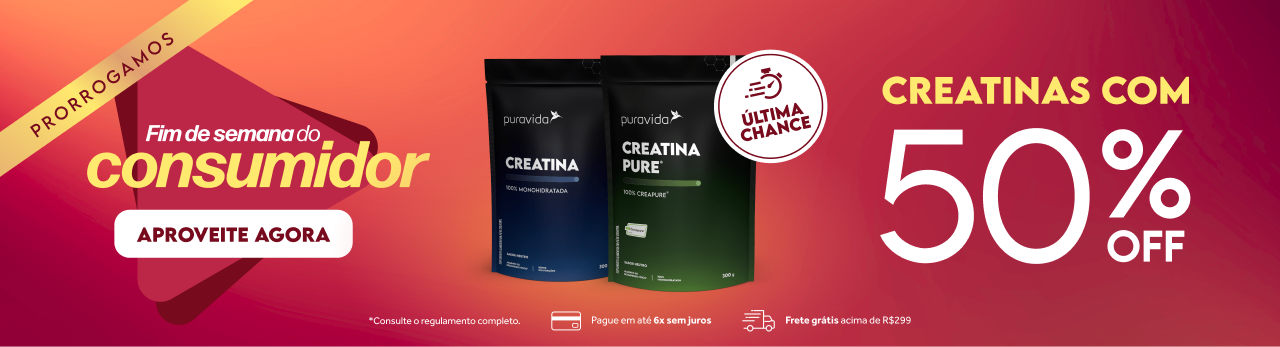 Creatina 50% OFF - Banner home