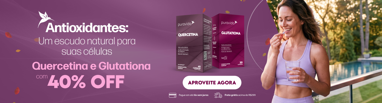 Quercetina e Glutationa com 40% OFF - Banner home