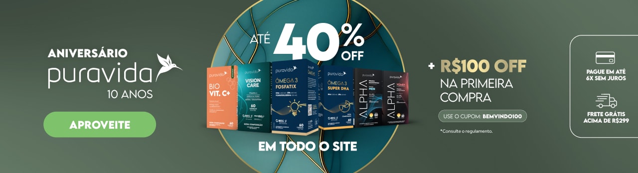 [BANNER HOME] - aniversário PURAVIDA 10 anos - primeira compra