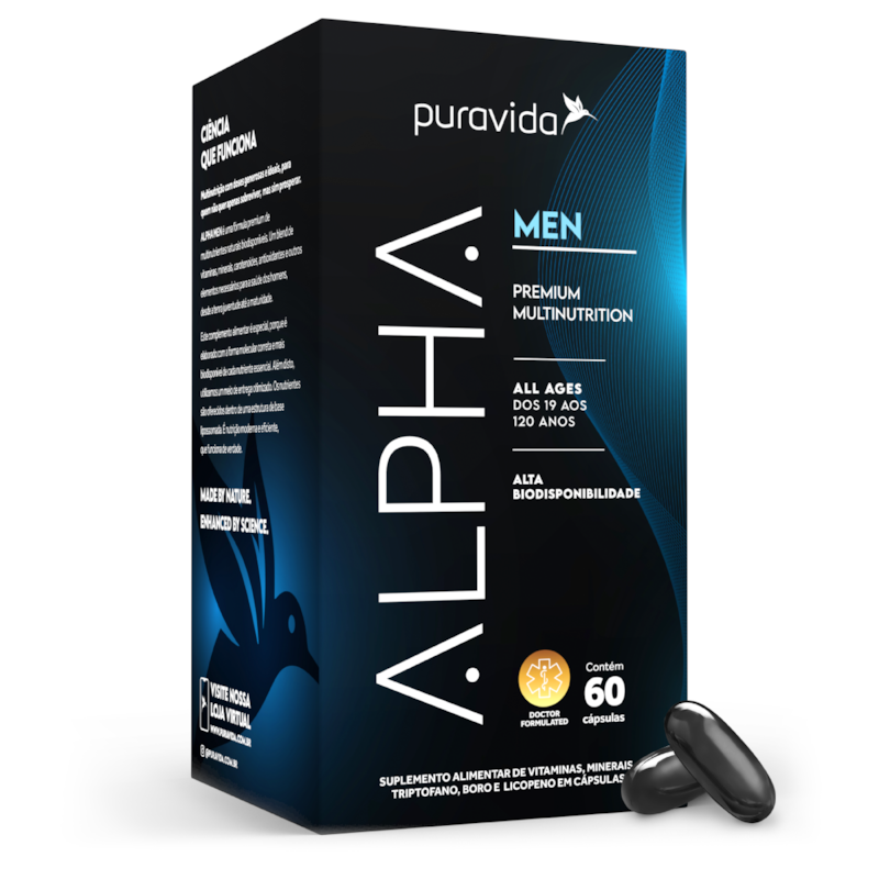 Multivitamínico Alpha Men - 60 Caps - Para Homens - Pró-imunidade e Antioxidante