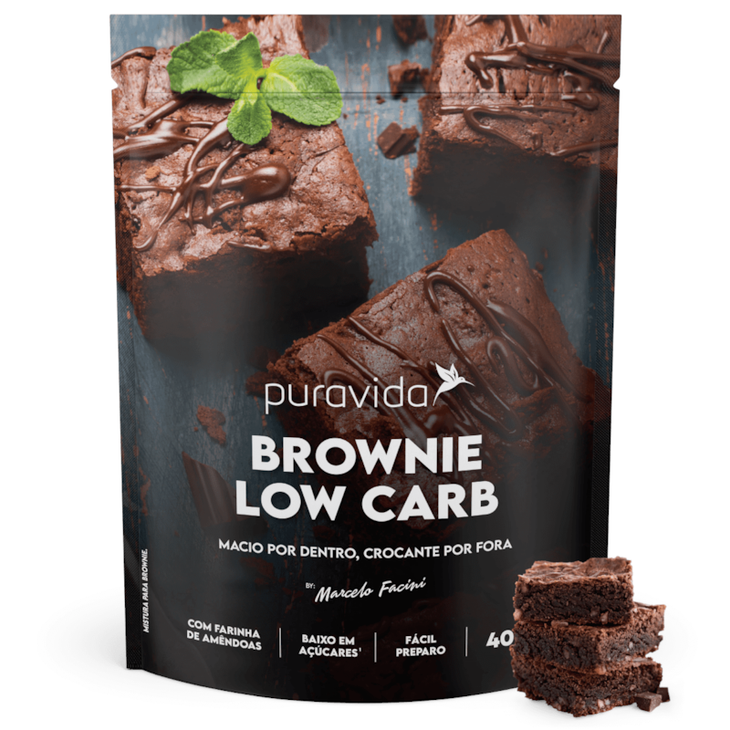 Brownie Low Carb mistura para brownie sem açúcar Puravida
