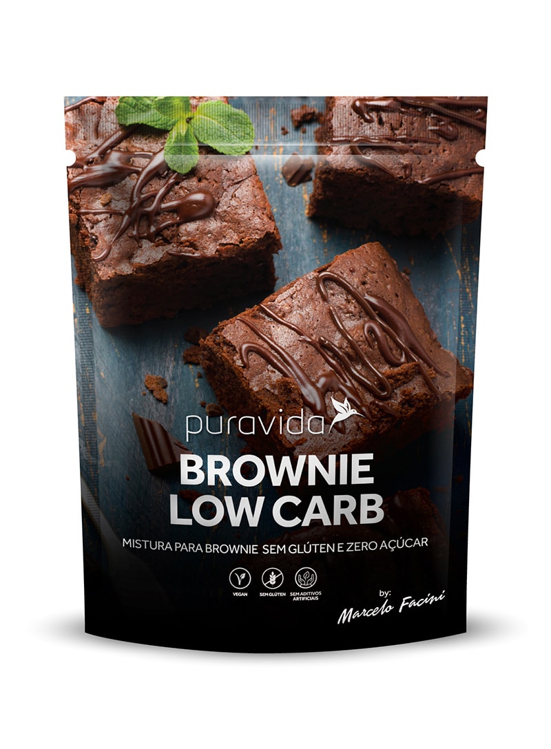 Brownie Low Carb mistura para brownie sem açúcar Puravida