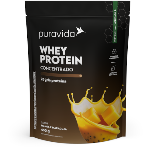 WHEY PROTEIN MANGA E MARACUJA WPC 450G