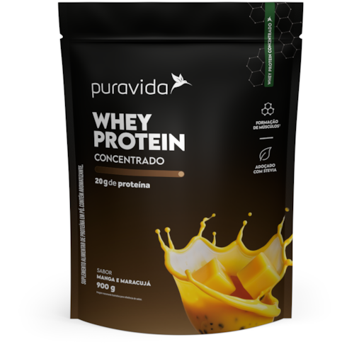 WHEY PROTEIN MANGA E MARACUJA WPC 900G